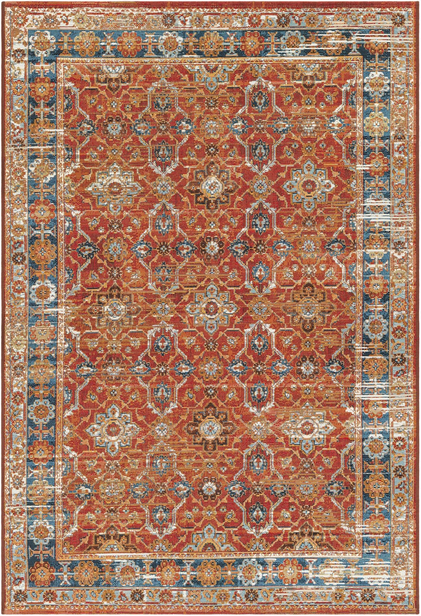  4' x 6'  Washable Traditional Indoor / Outdoor Rug