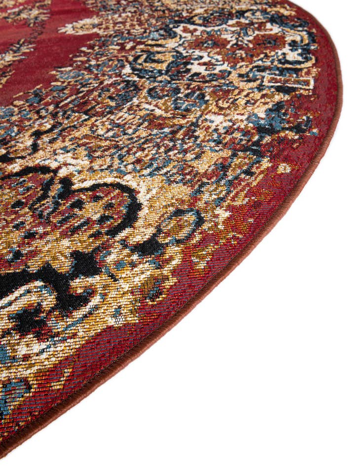 Detail image of  7' 10 x 7' 10  Washable Traditional Indoor / Outdoor Round Rug