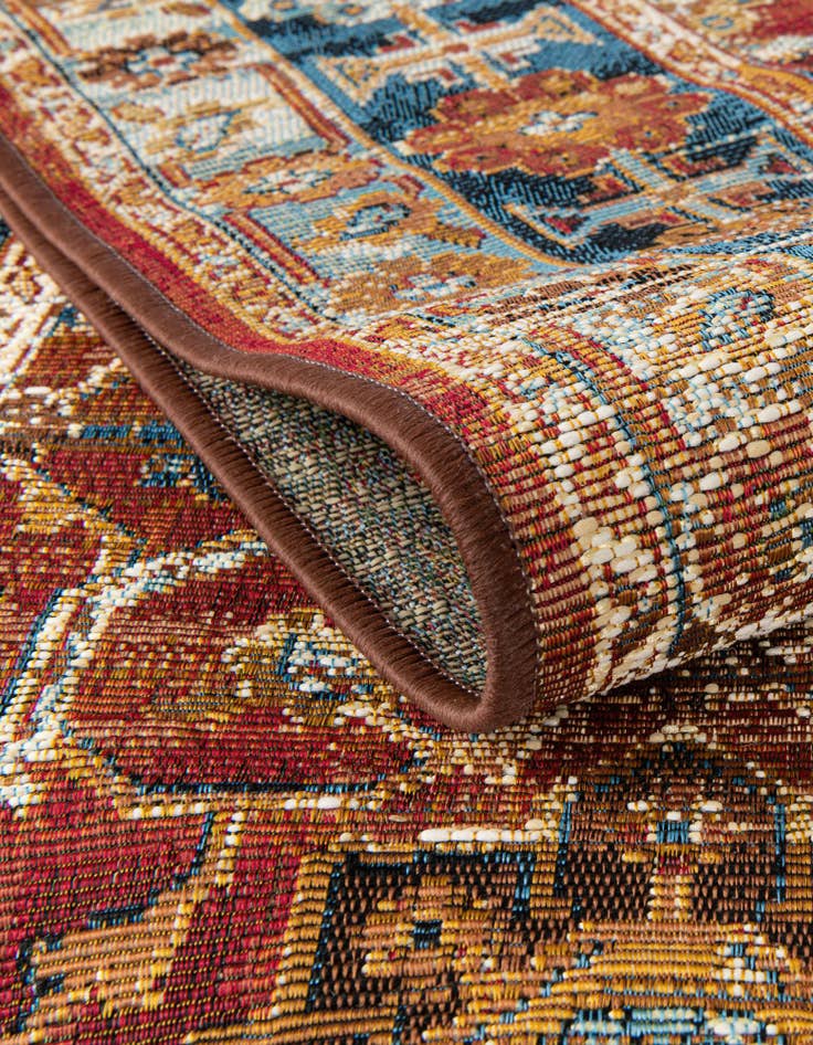 Detail image of  2' 7 x 12'  Washable Traditional Indoor / Outdoor Runner Rug