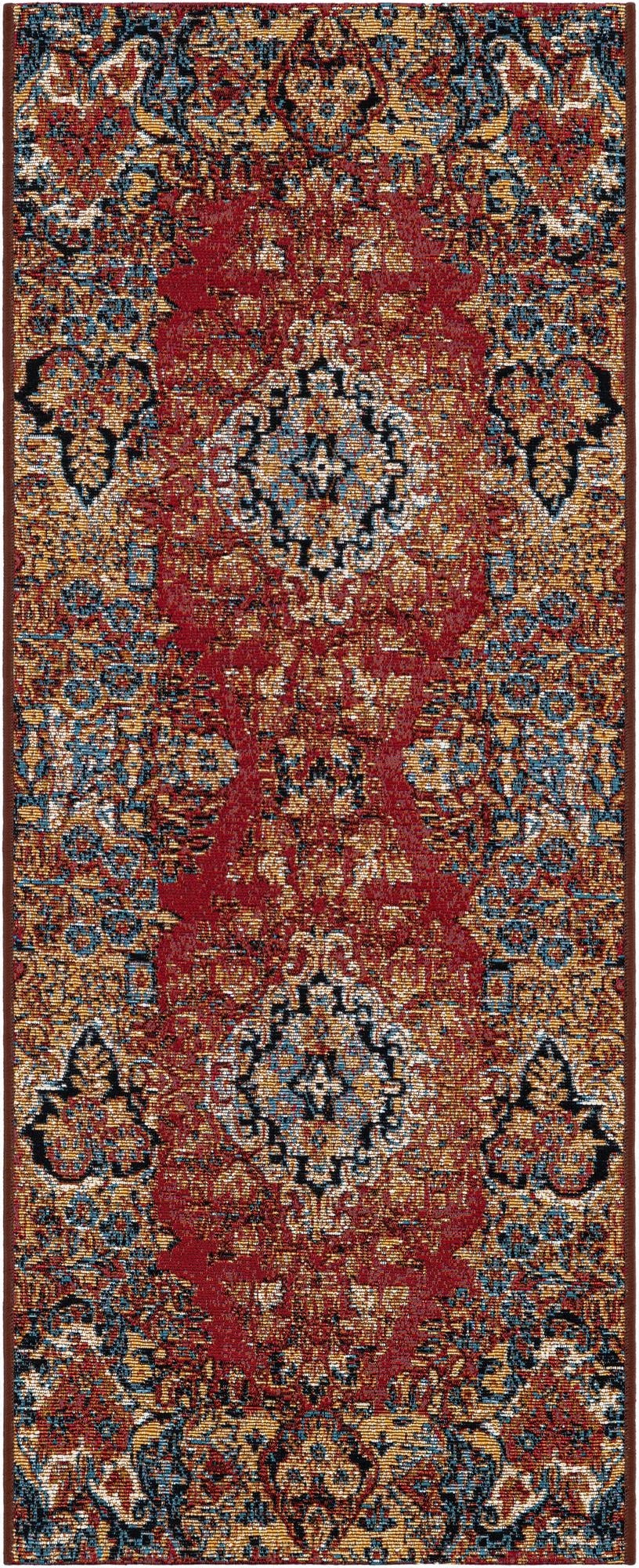  2' x 5'  Washable Traditional Indoor / Outdoor Runner Rug