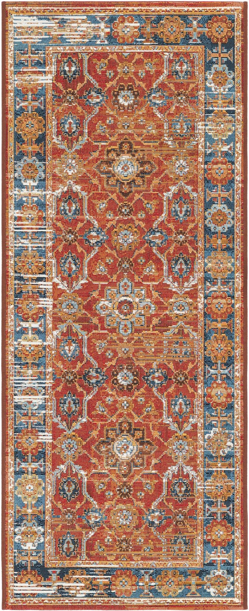  2' x 5'  Washable Traditional Indoor / Outdoor Runner Rug