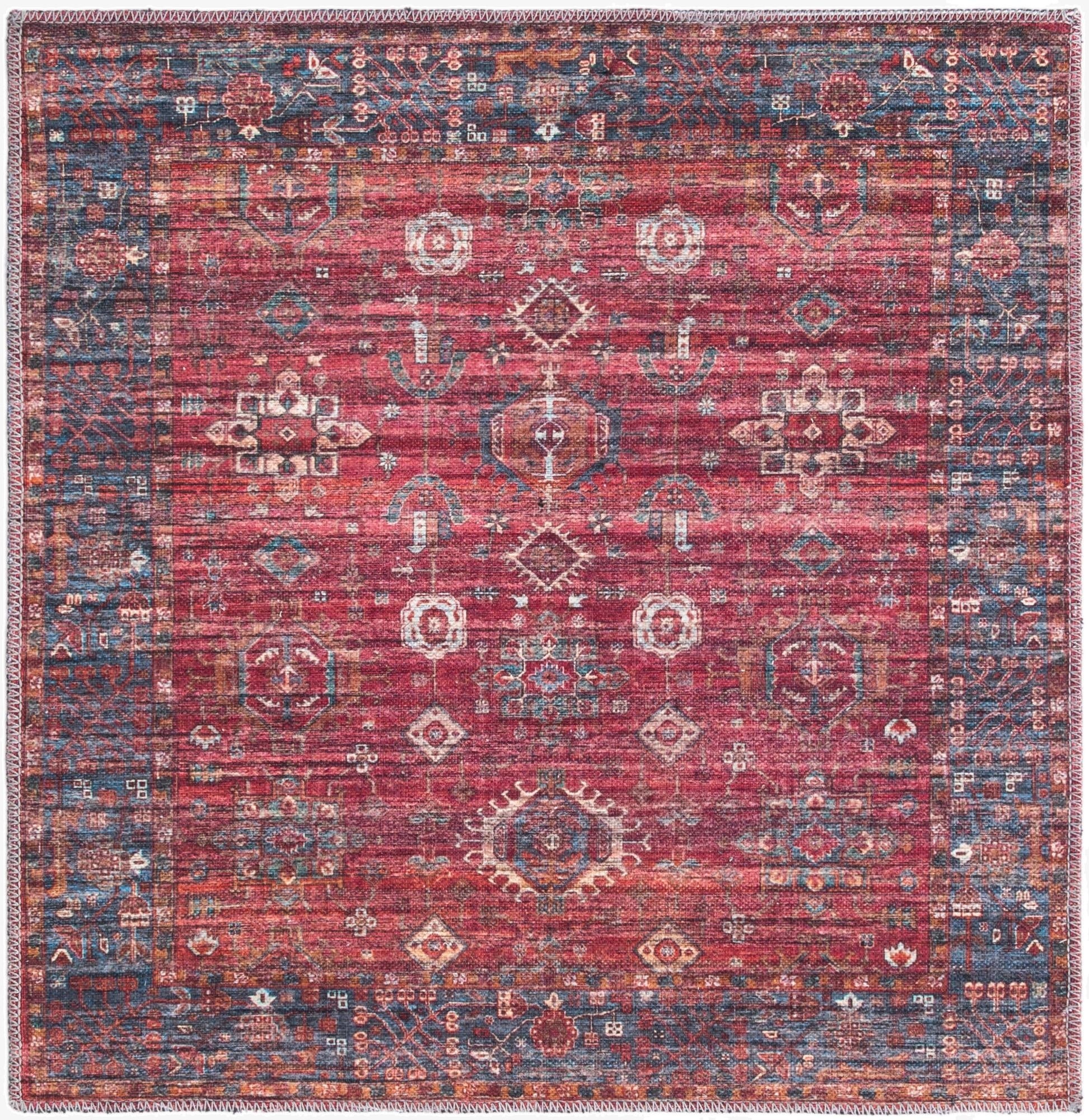  3' 3 x 3' 3  Washable Maahru Square Rug