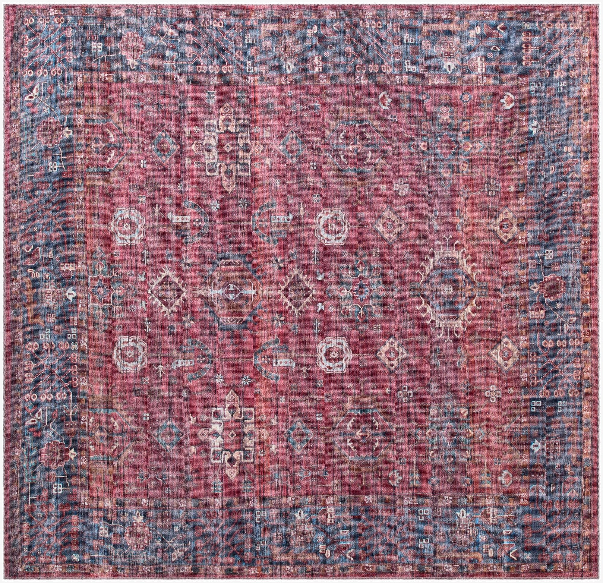  10' 6 x 10' 6  Washable Maahru Square Rug