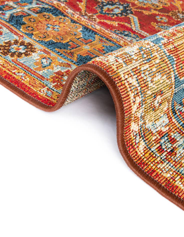 Detail image of  10' x 10'  Washable Traditional Indoor / Outdoor Square Rug