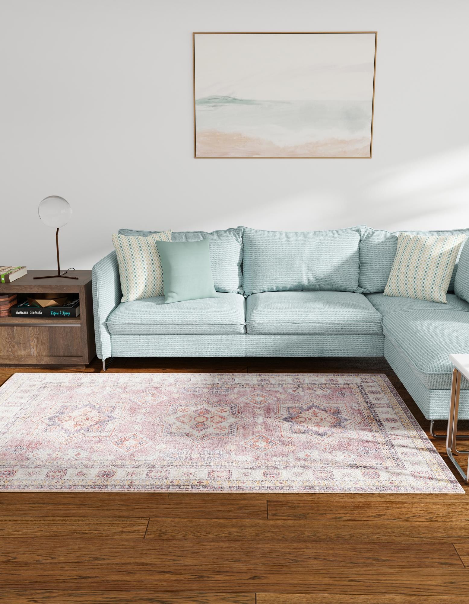 Antique Rose Pink 7' 10 x 10' Timeless Rug | Rugs.com