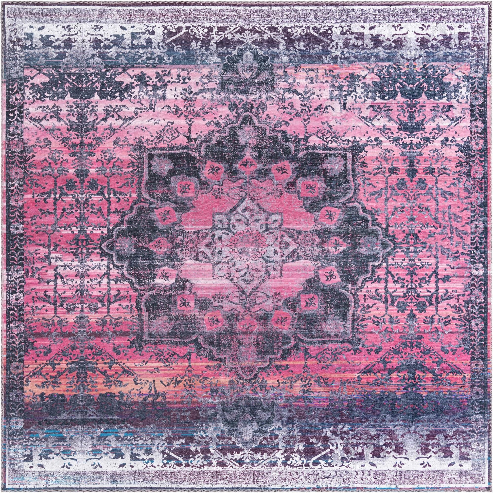  7' 10 x 7' 10  Washable Francesca Square Rug