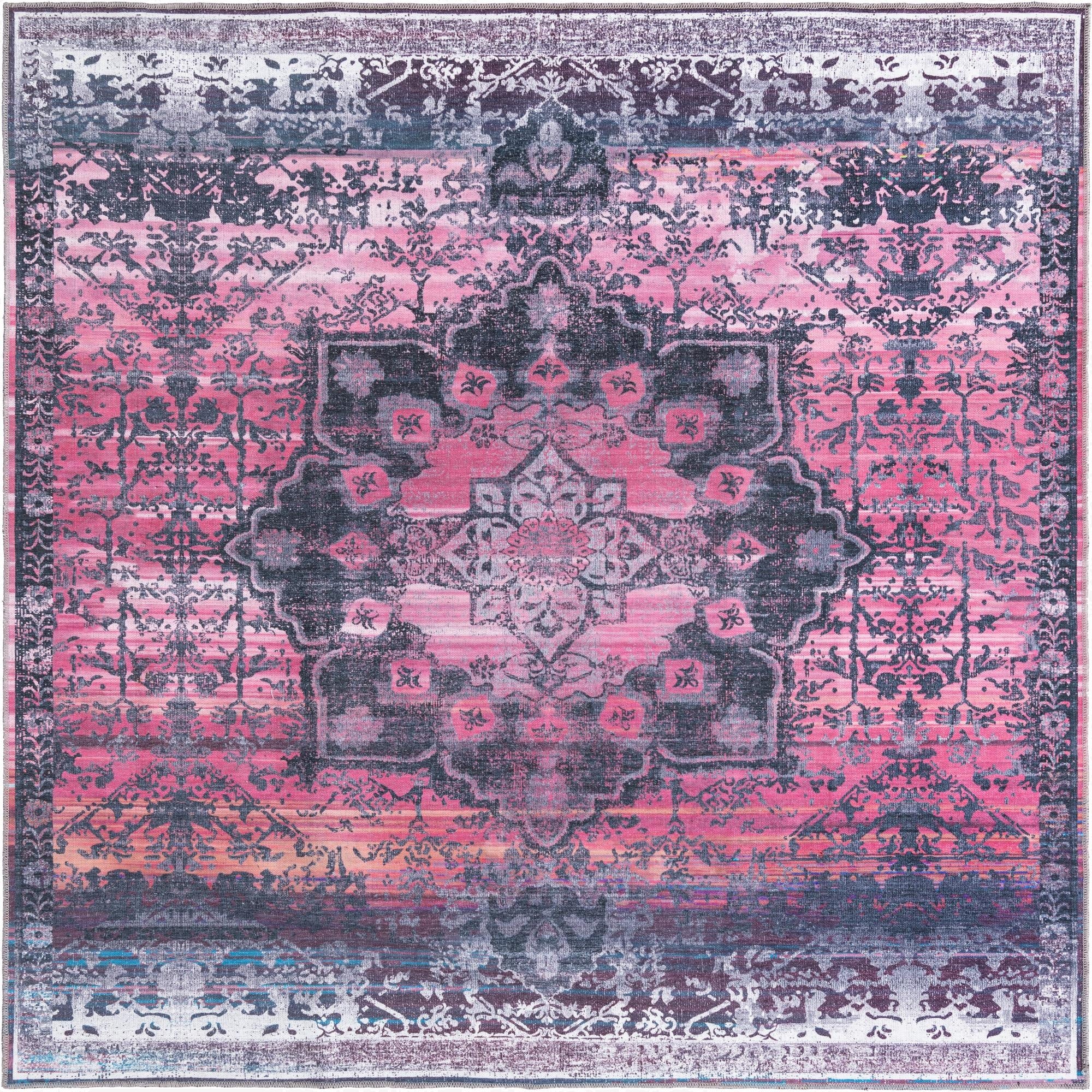  7' 3 x 7' 3  Washable Francesca Square Rug