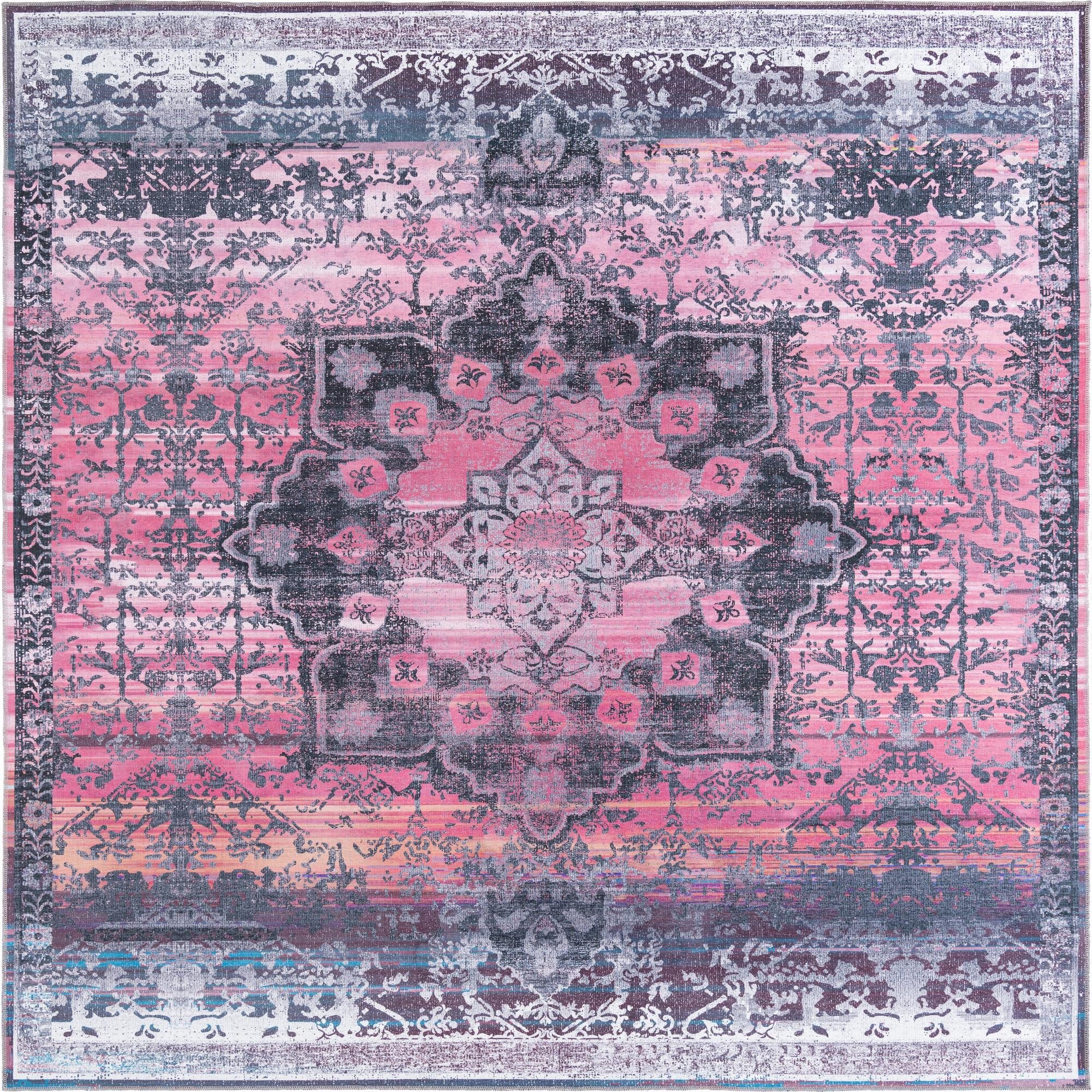  10' 6 x 10' 6  Washable Francesca Square Rug