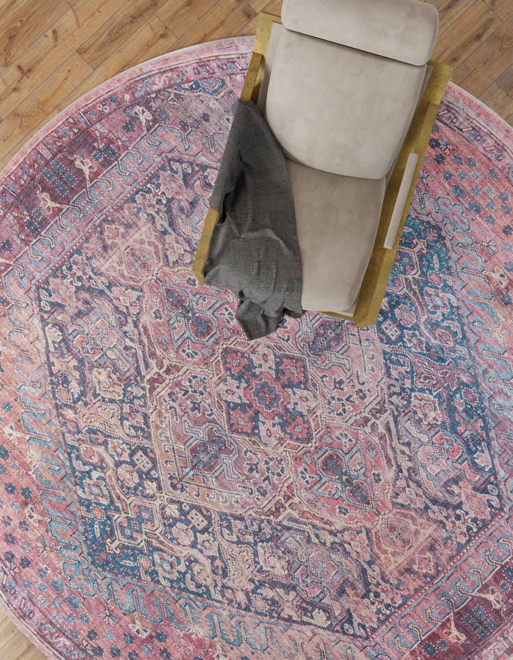 Detail image of  10' 6 x 10' 6  Washable Maahru Round Rug