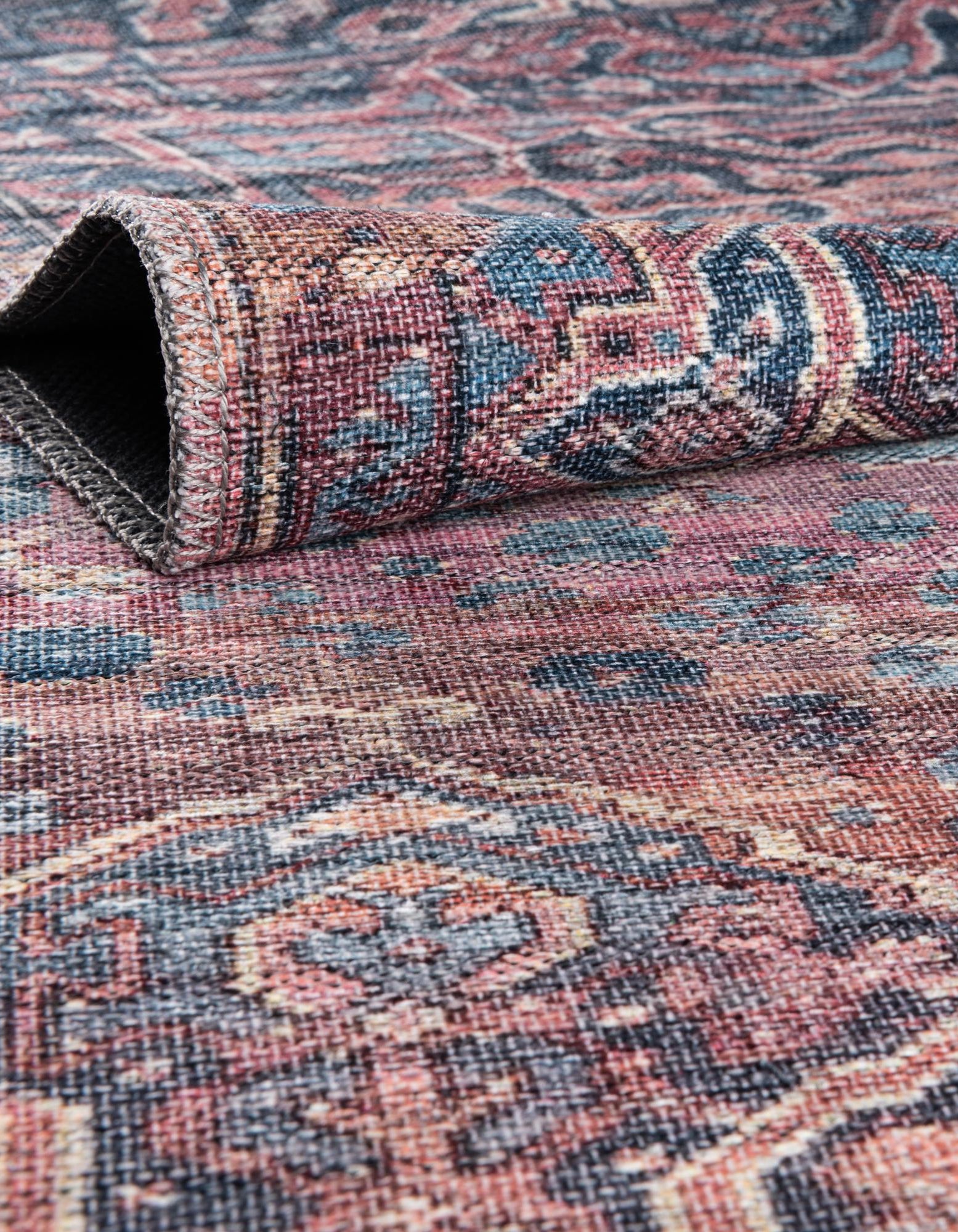 Antique Rust Red 10' 6 x 10' 6 Washable Maahru Square Rug | Rugs.com