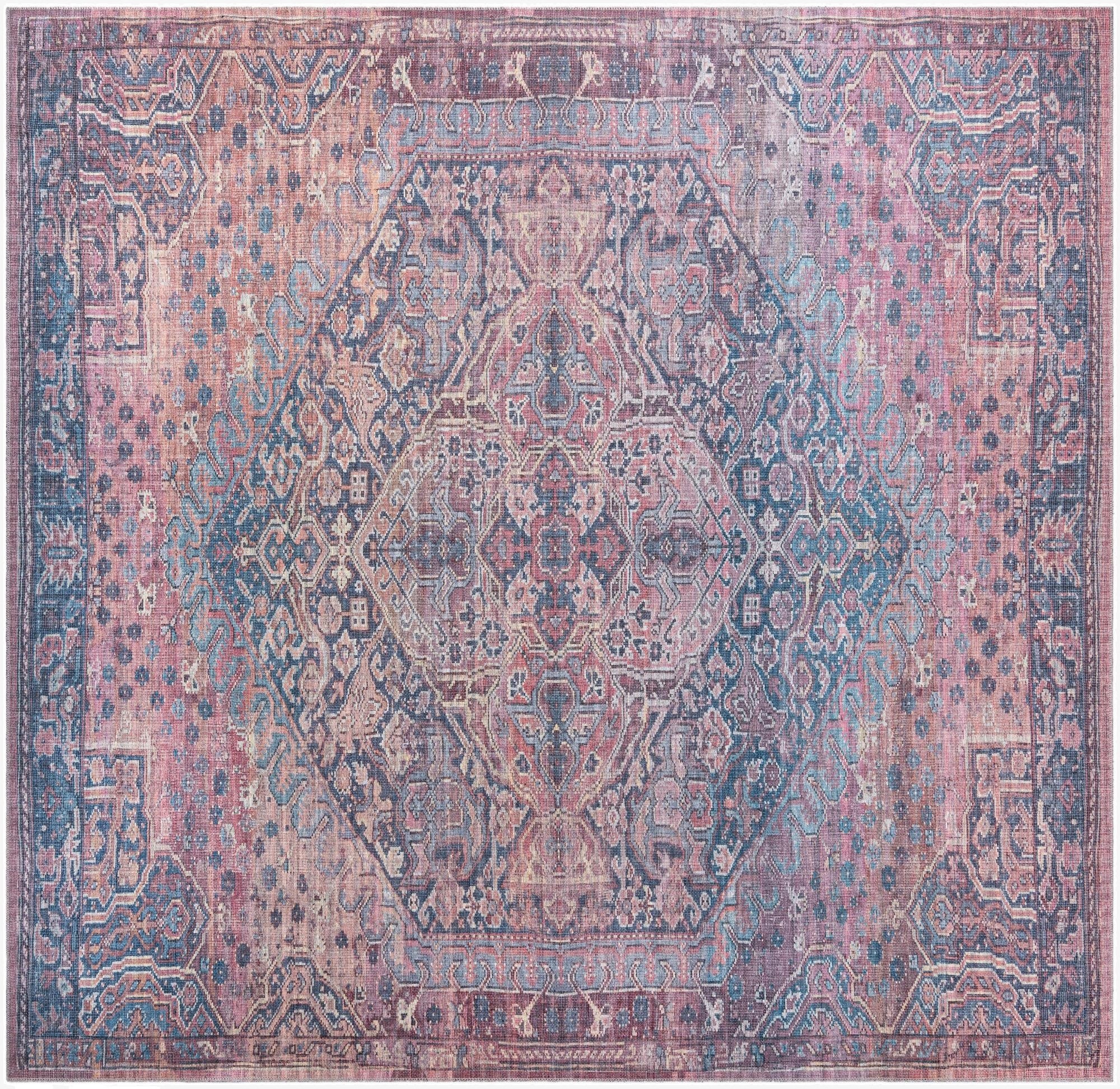  10' 6 x 10' 6  Washable Maahru Square Rug