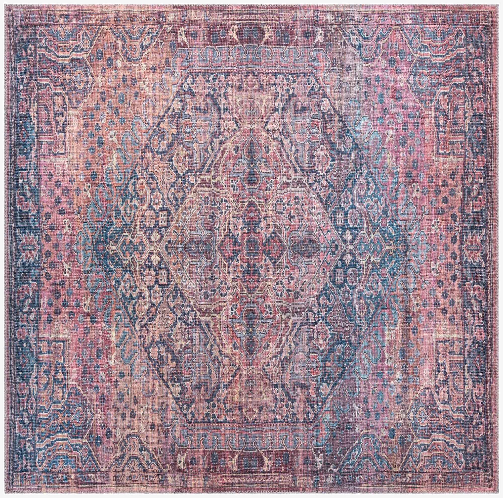  7' 3 x 7' 3  Washable Maahru Square Rug