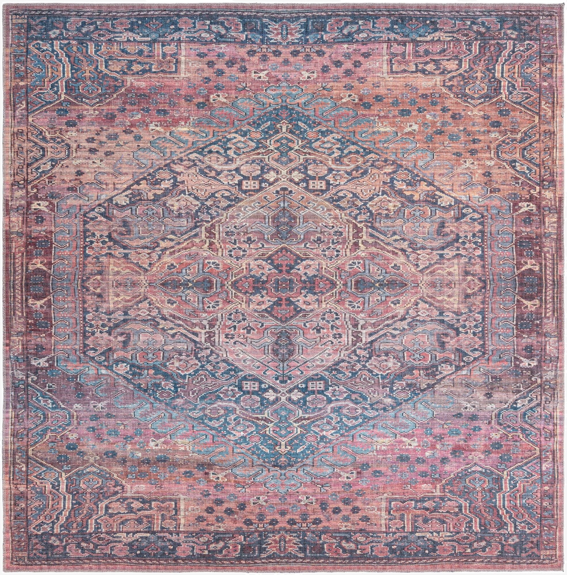  7' 10 x 7' 10  Washable Maahru Square Rug