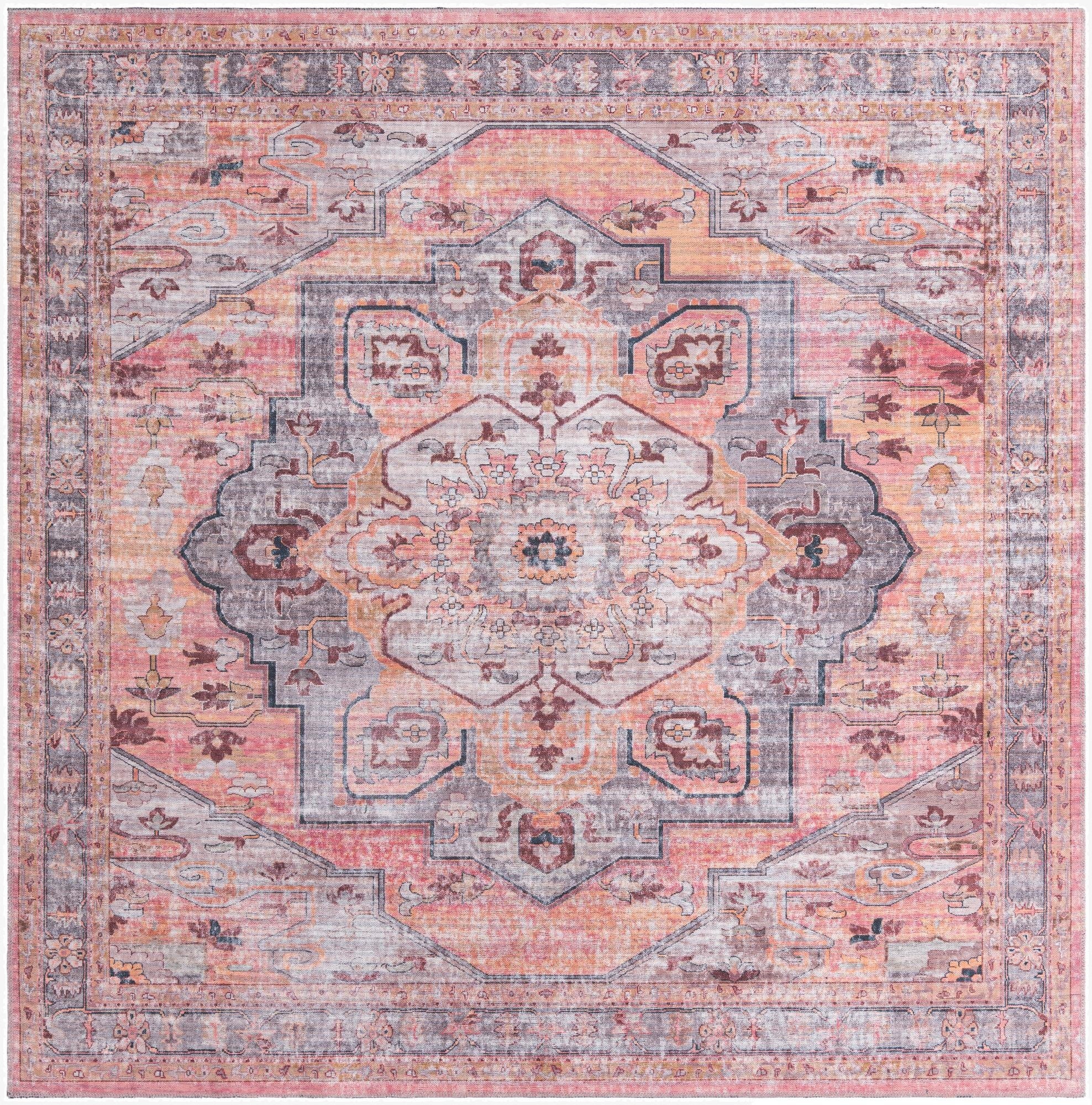  7' 10 x 7' 10  Washable Mangata Square Rug
