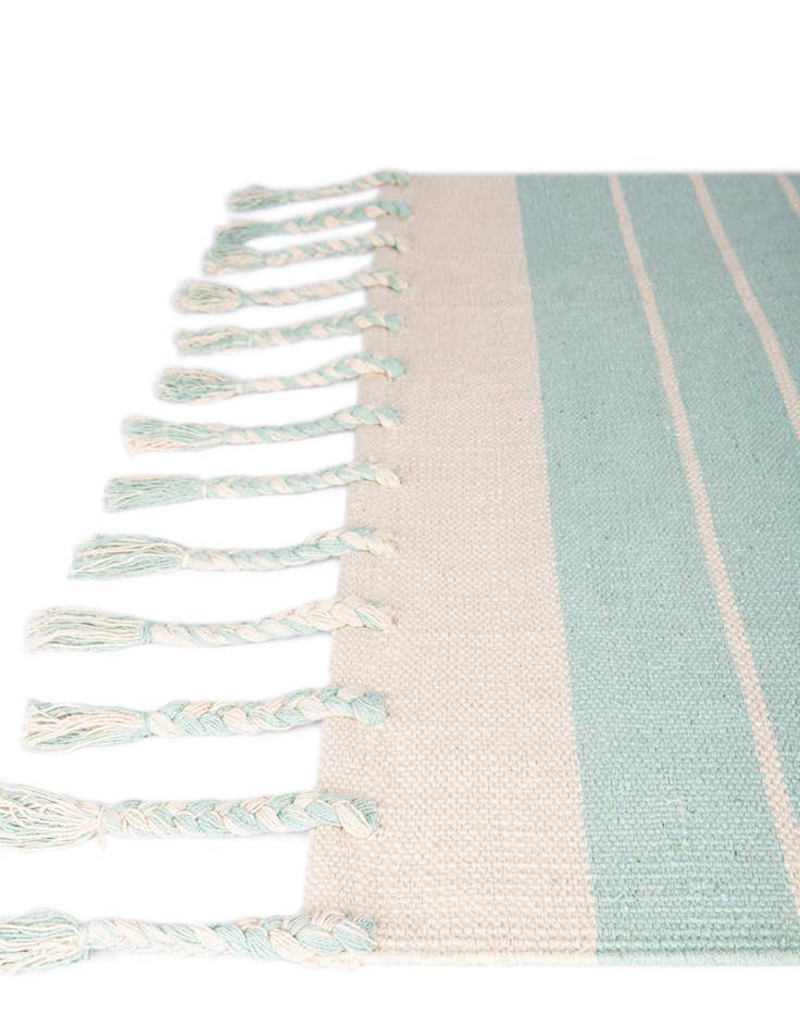 Detail image of  7' 1 x 7' 1  Hand Woven Chindi Cotton Square Rug