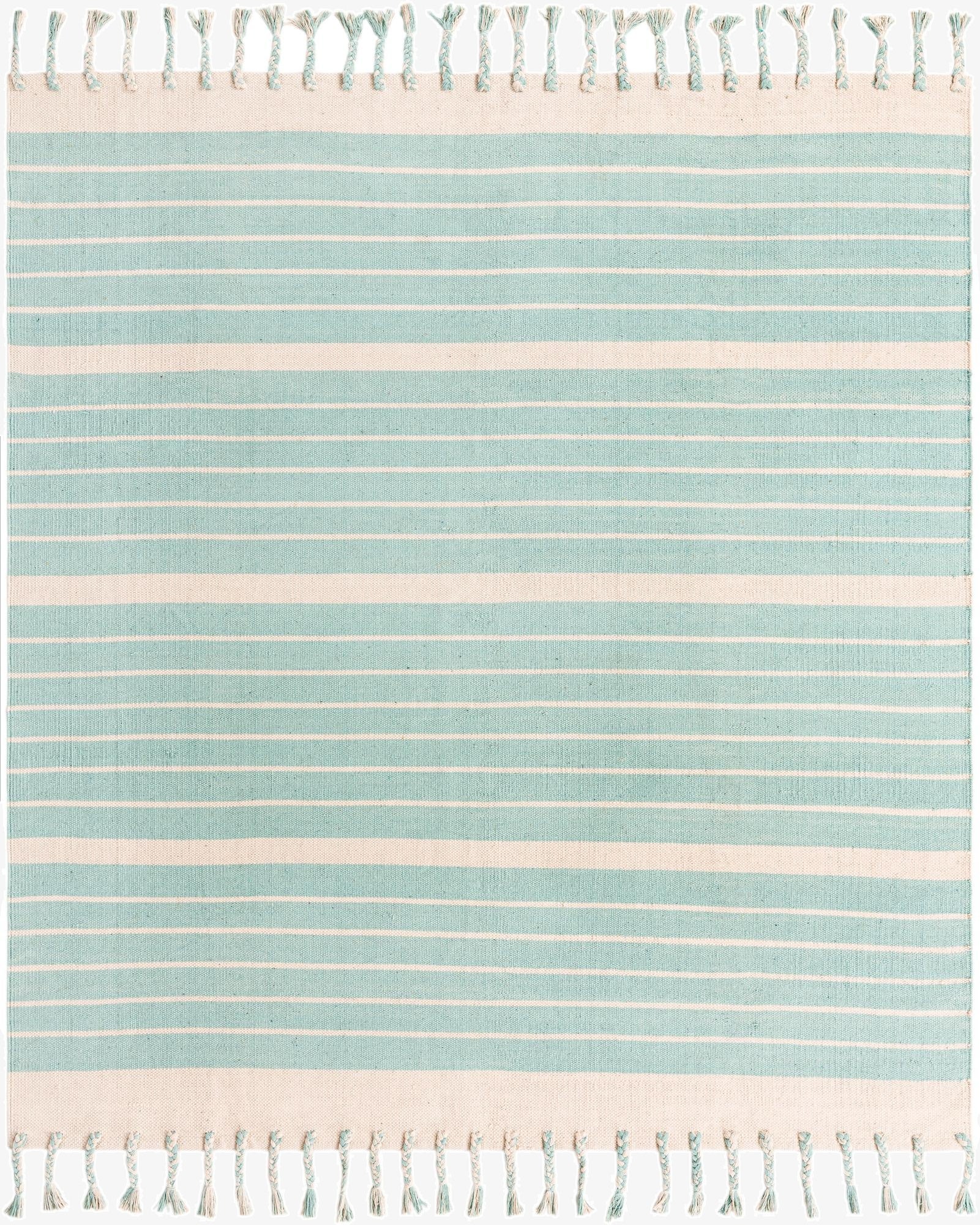  7' 1 x 7' 1  Hand Woven Chindi Cotton Square Rug