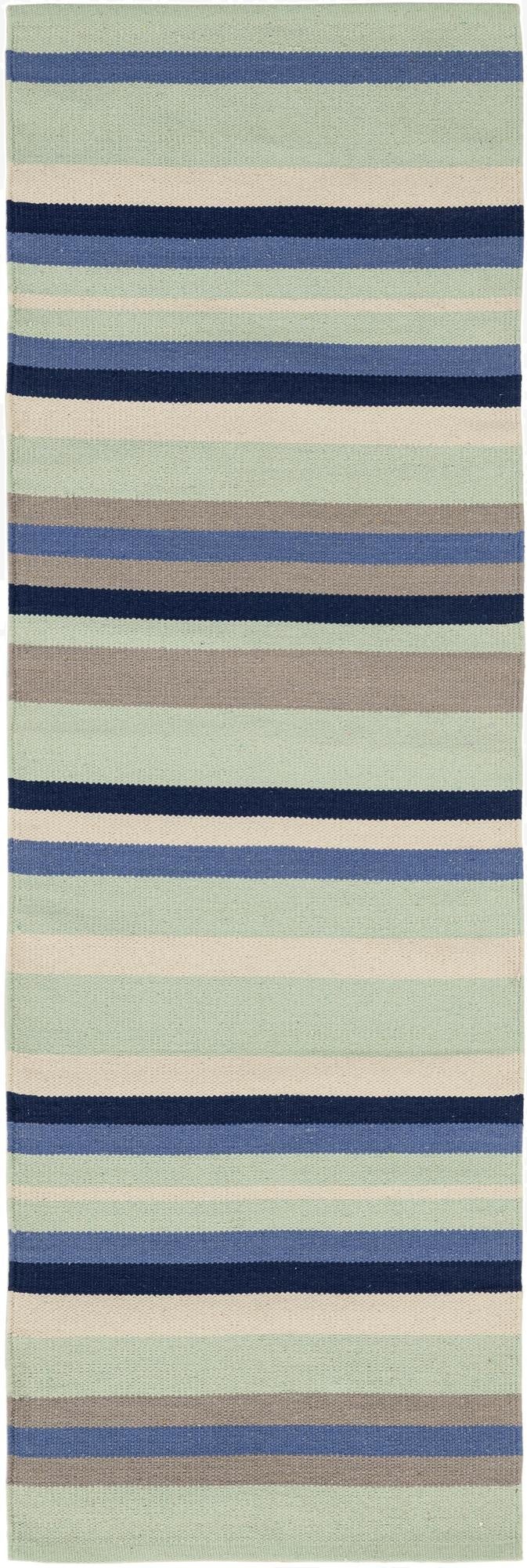  2' x 6' 1  Hand Woven Flatweave Cotton Dhurrie Runner Rug