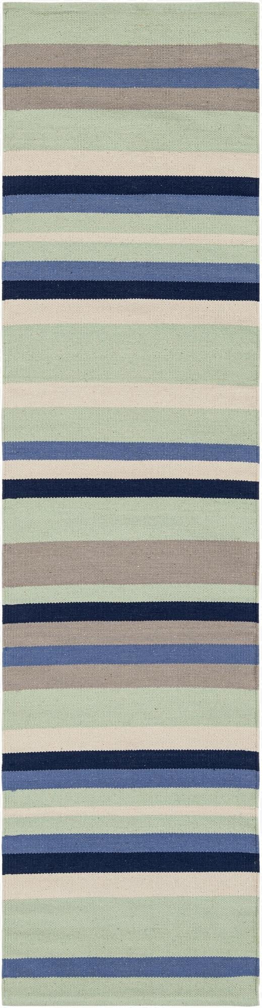  2' x 8'  Hand Woven Flatweave Cotton Dhurrie Runner Rug