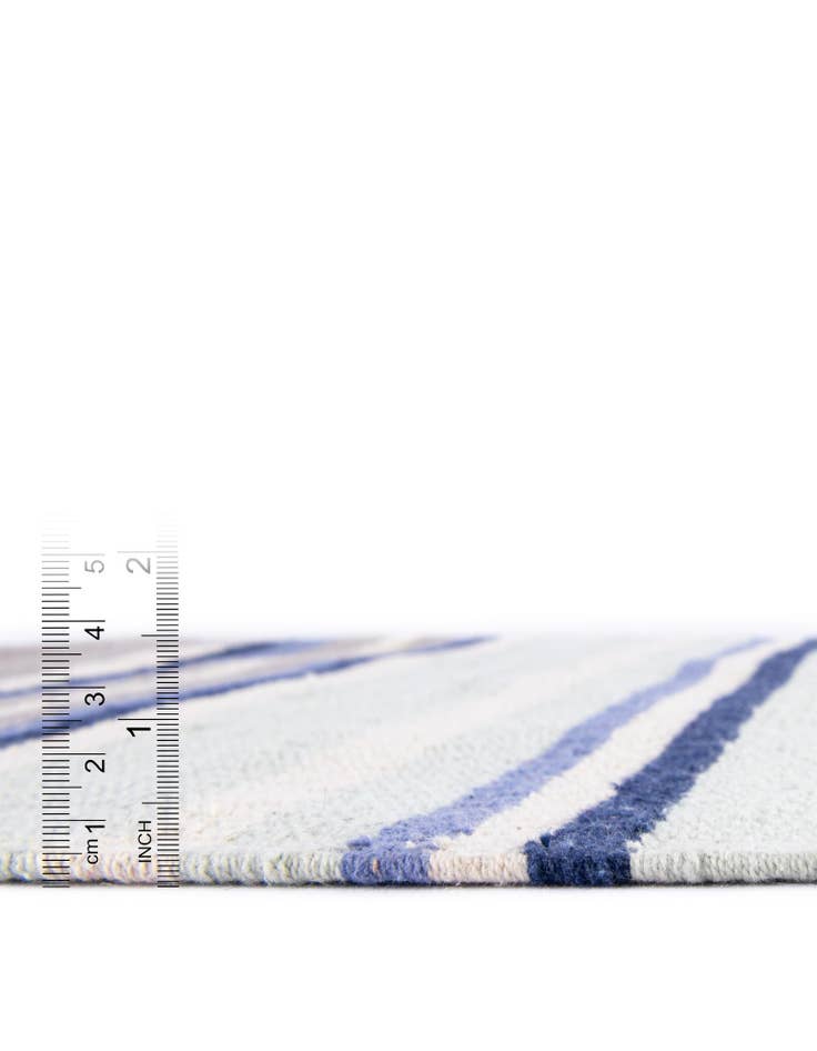 Detail image of  10' x 10'  Hand Woven Flatweave Cotton Dhurrie Square Rug