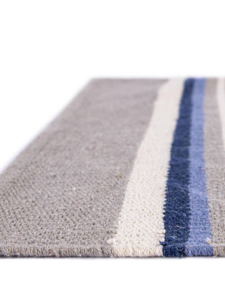 Detail image of  10' x 10'  Hand Woven Flatweave Cotton Dhurrie Square Rug