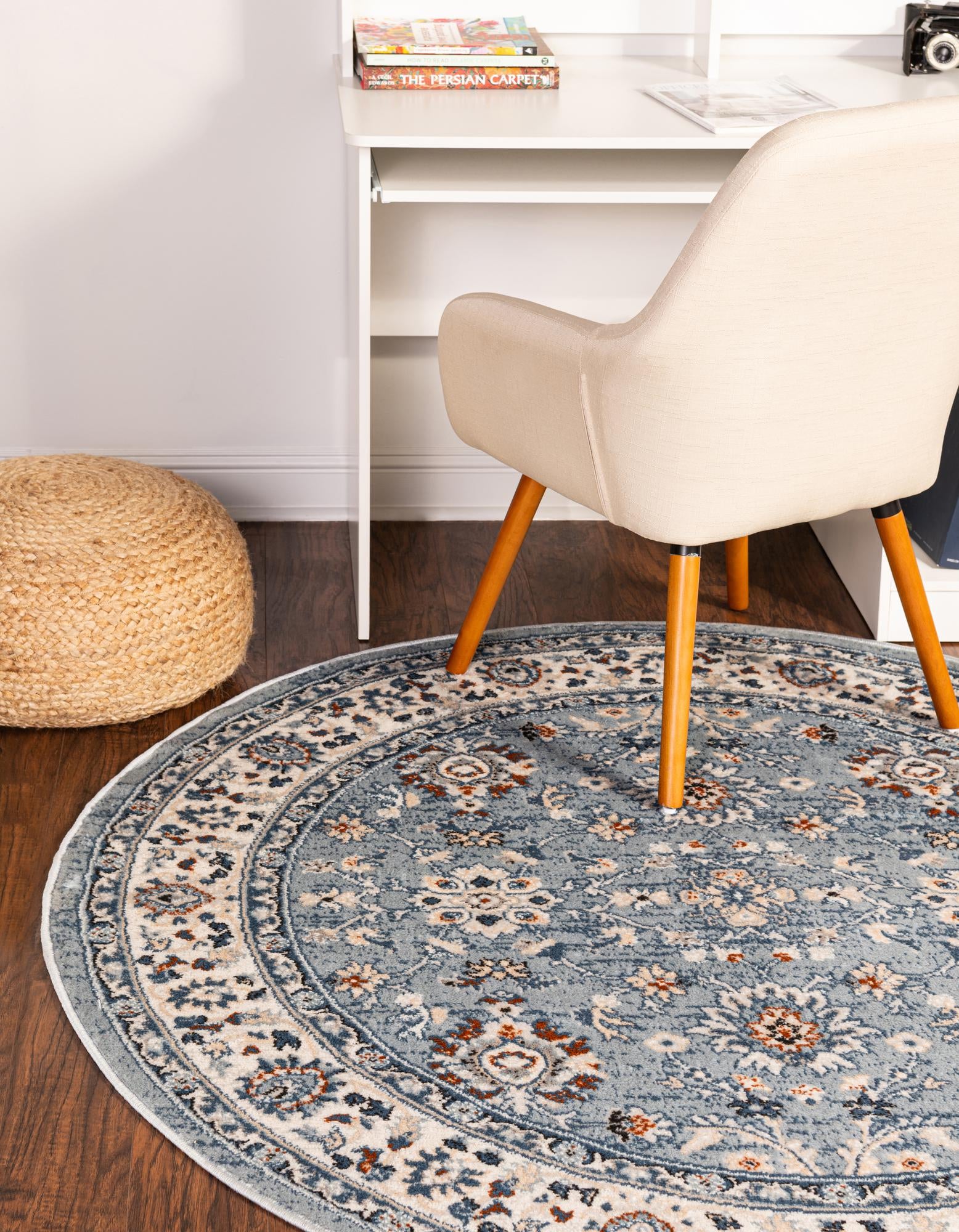 Aqua Blue 12' x 12' Charlotte Round Rug | Rugs.com