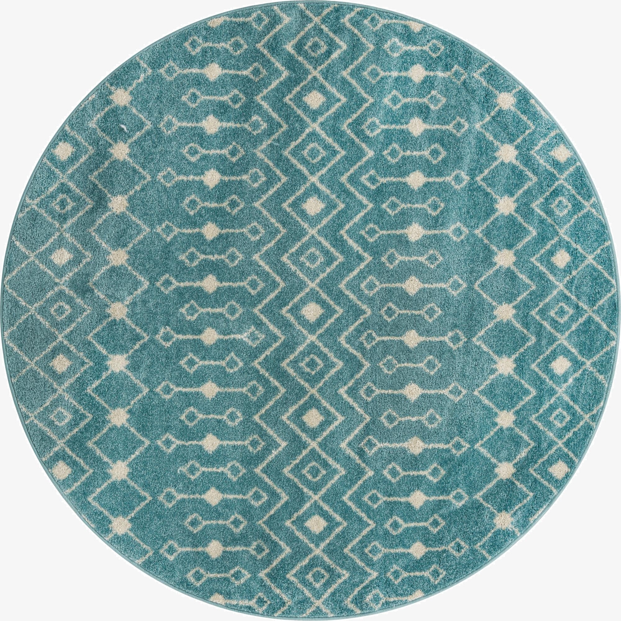  6' x 6' Moroccan Trellis Round Rug