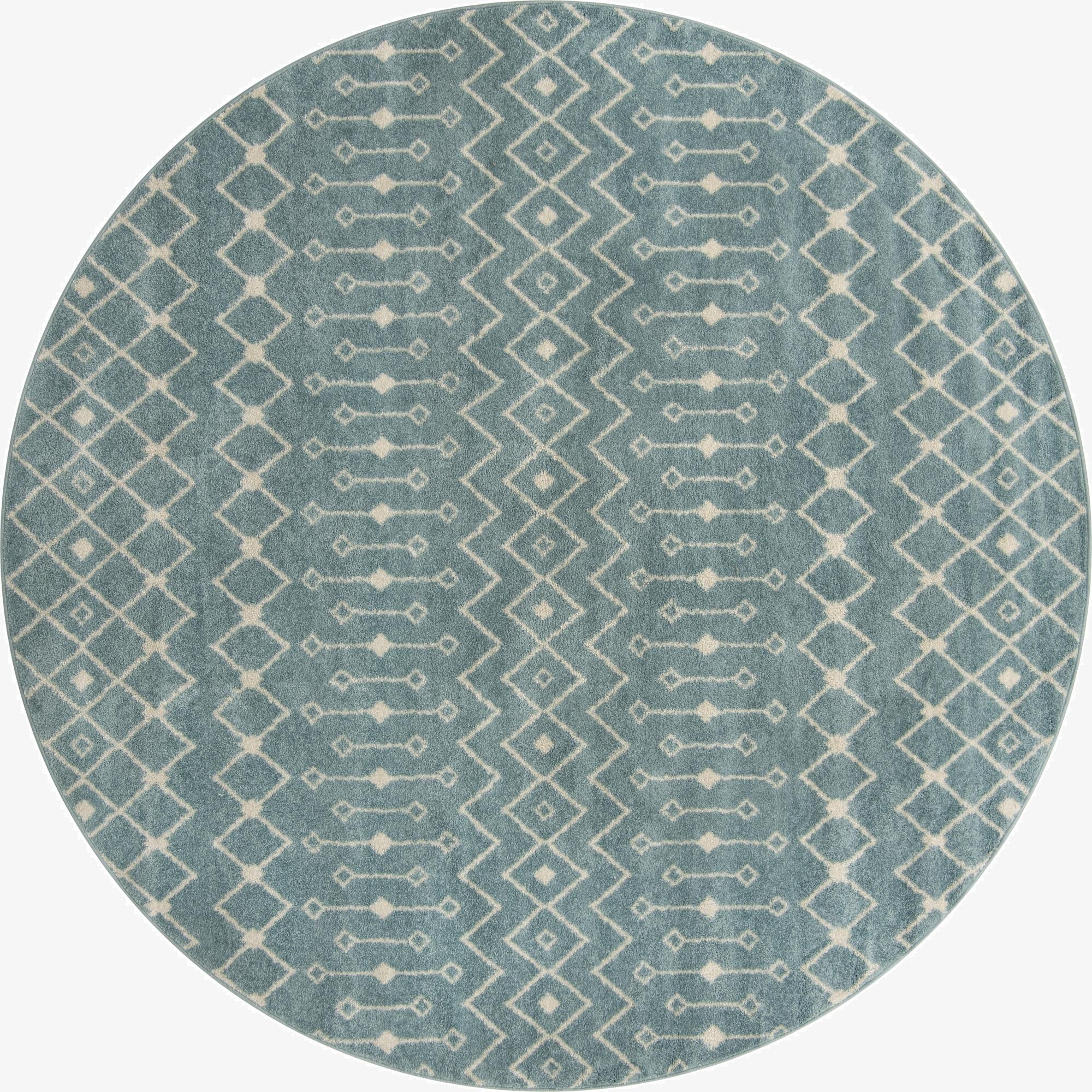 10' x 10' Moroccan Trellis Round Rug