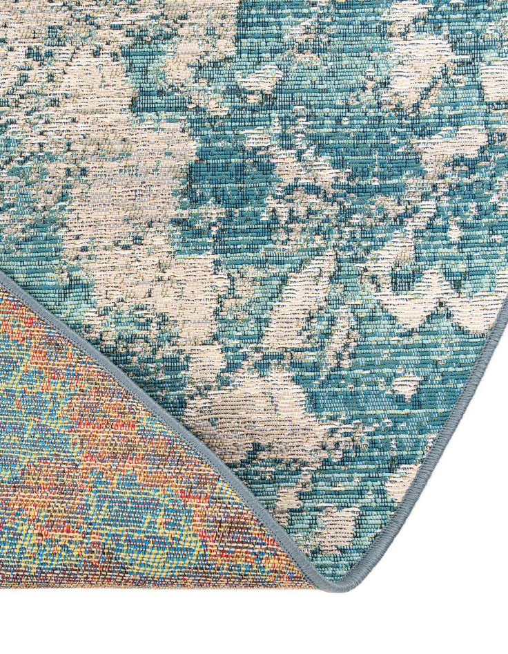 Detail image of  5' x 5'  Washable Modern Indoor / Outdoor Round Rug