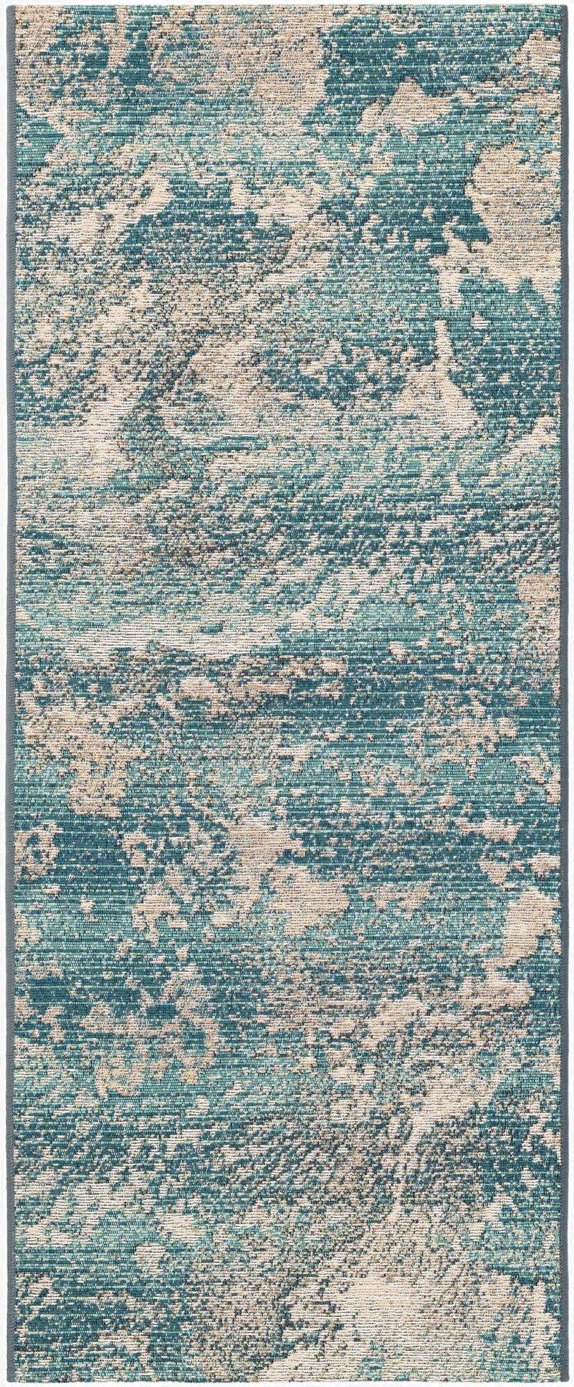  2' x 5'  Washable Modern Indoor / Outdoor Runner Rug