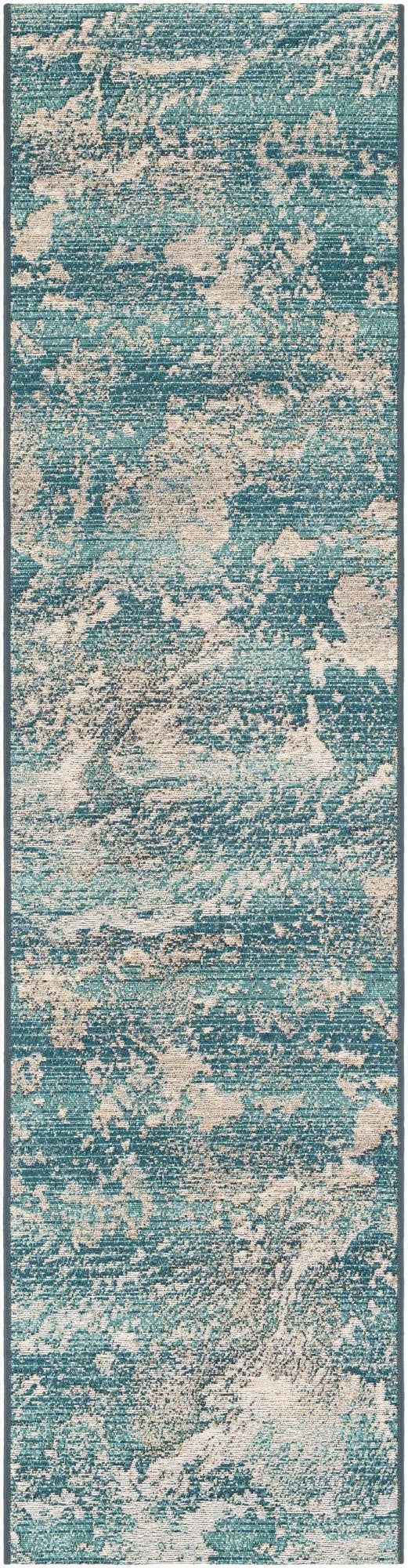  2' x 8'  Washable Modern Indoor / Outdoor Runner Rug