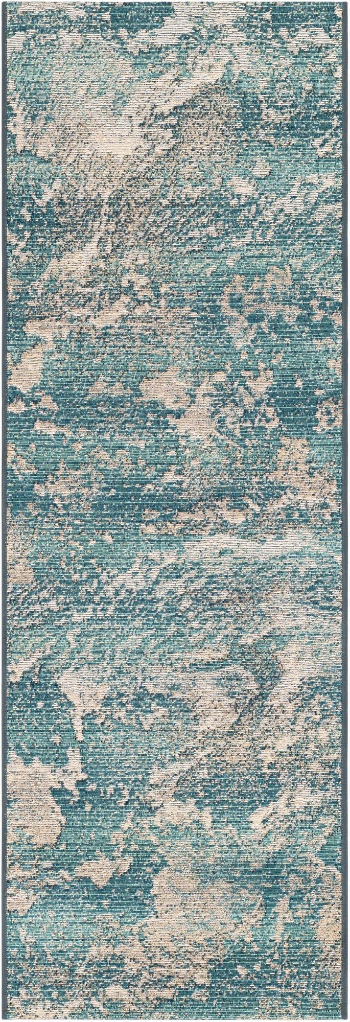  2' x 6'  Washable Modern Indoor / Outdoor Runner Rug