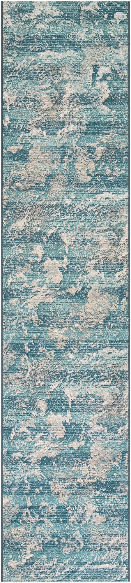  2' 7 x 12'  Washable Modern Indoor / Outdoor Runner Rug