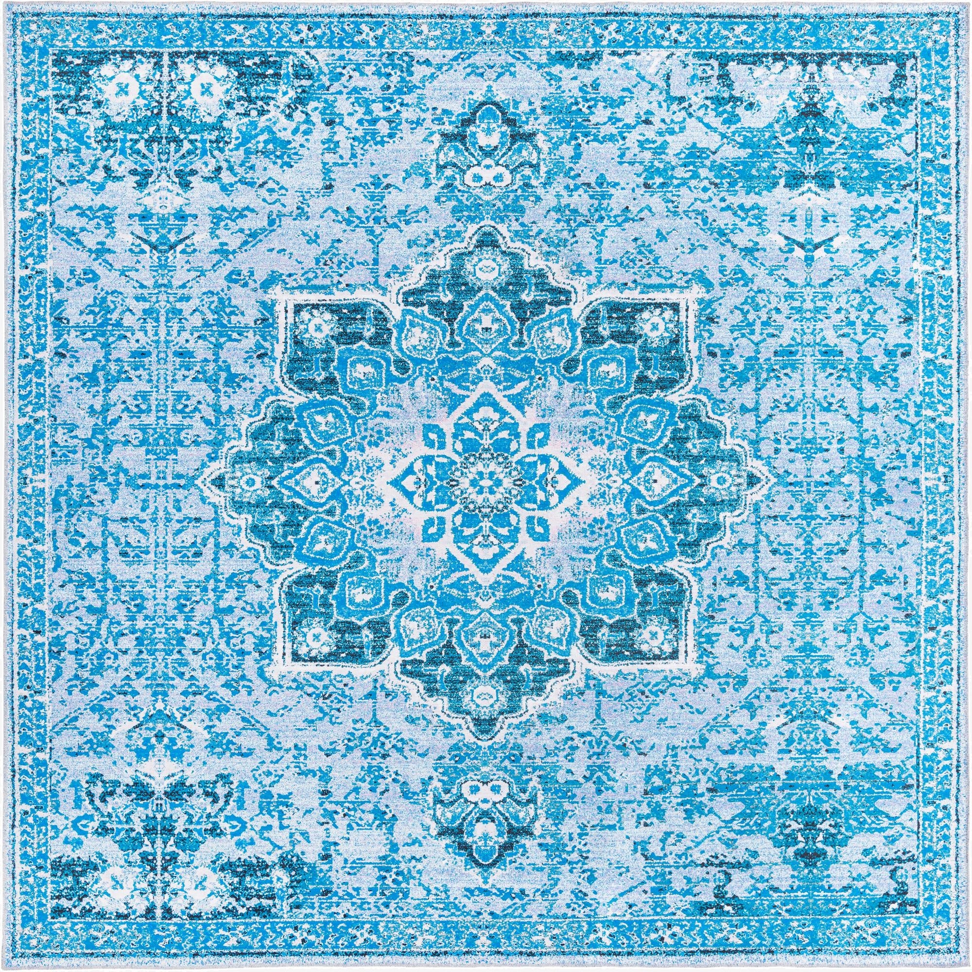  10' 6 x 10' 6  Washable Francesca Square Rug