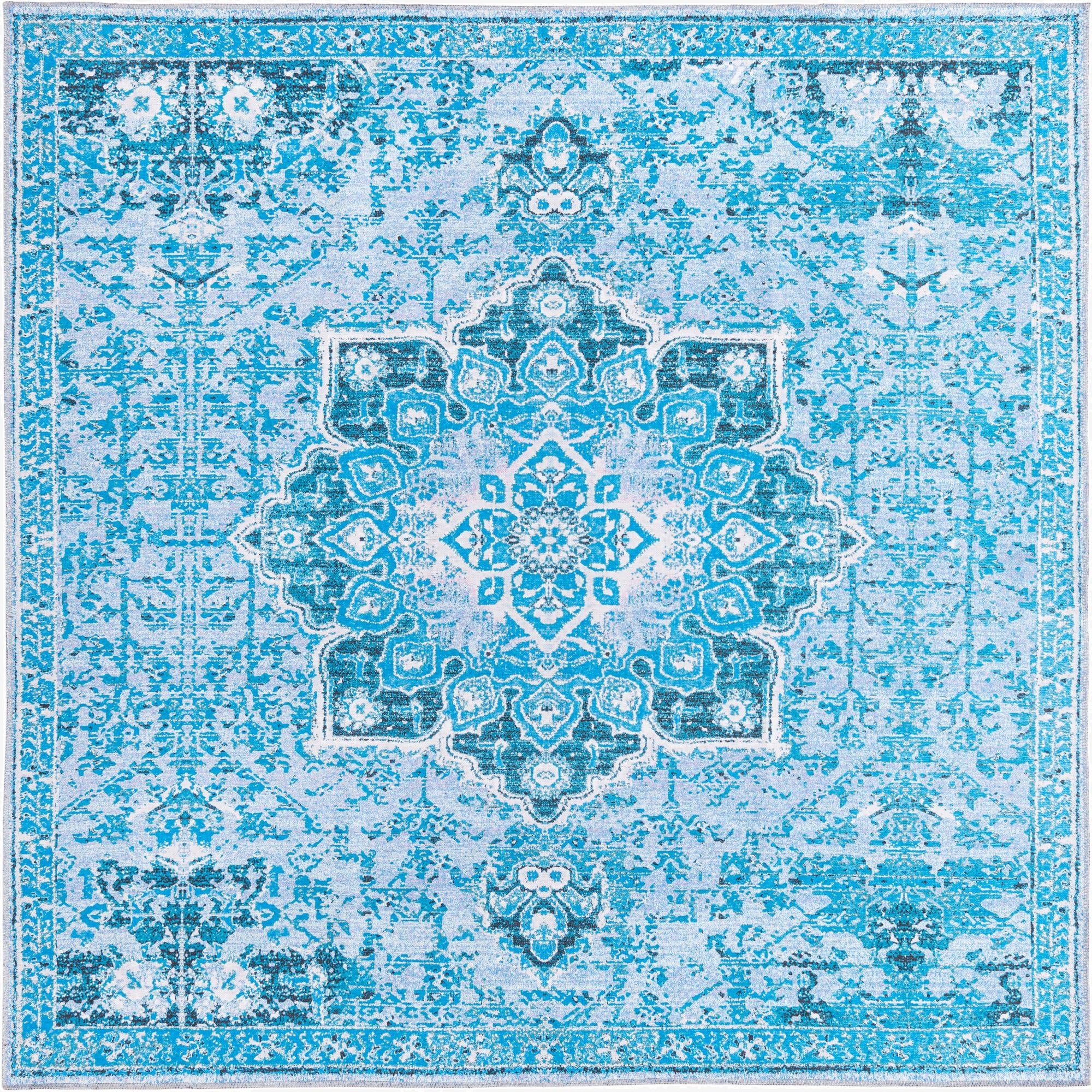  7' 10 x 7' 10  Washable Francesca Square Rug