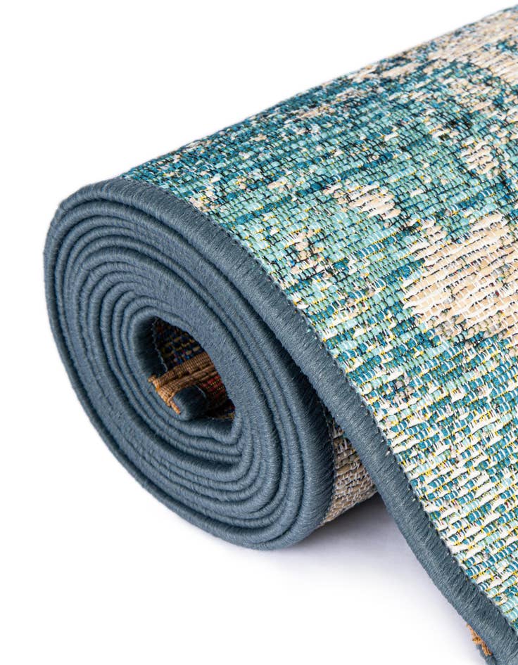 Detail image of  10' x 10'  Washable Modern Indoor / Outdoor Square Rug