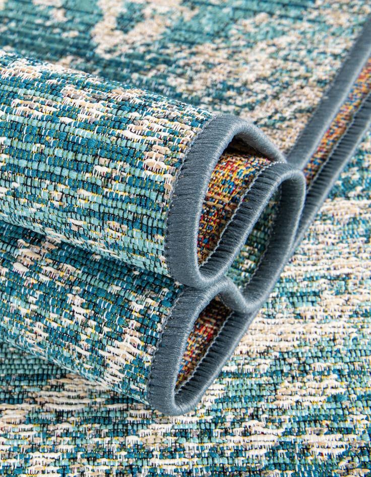 Detail image of  10' x 10'  Washable Modern Indoor / Outdoor Square Rug