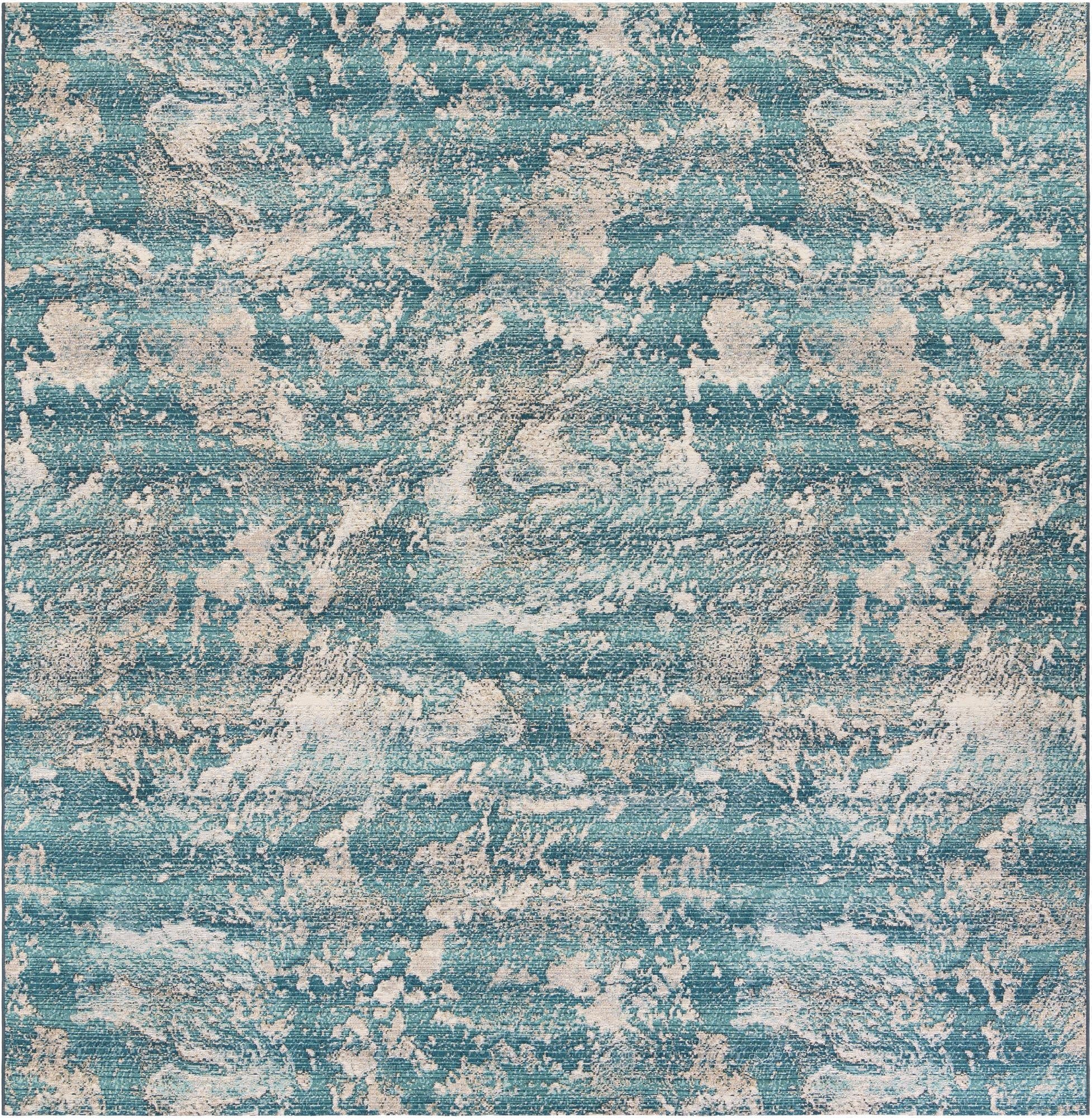  10' x 10'  Washable Modern Indoor / Outdoor Square Rug