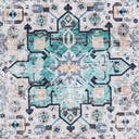 Royal Blue 5' x 5' Washable Yara Octagon Rug | Rugs.com