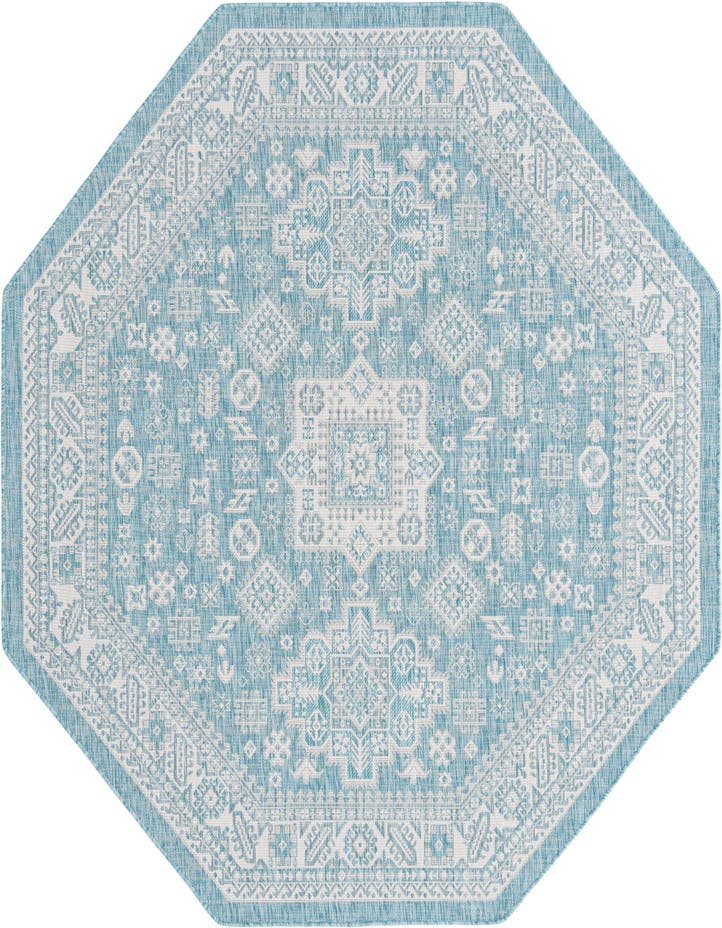  7' 10 x 7' 10  Washable Aztec Indoor / Outdoor ...