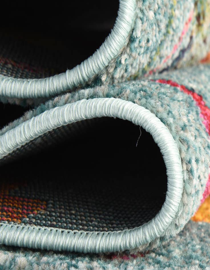 Detail image of  7' 10 x 7' 10  Washable Vivid Octagon Rug