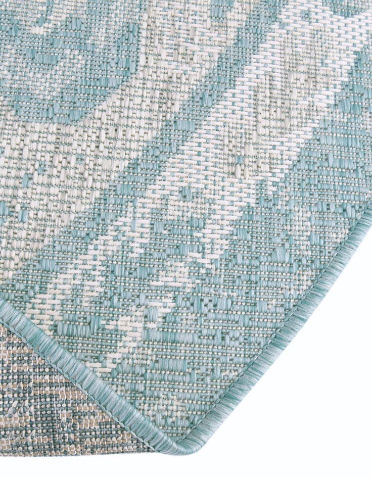 Detail image of  3' x 5' 3  Washable Traditional Indoor / Outdoor Oval Rug