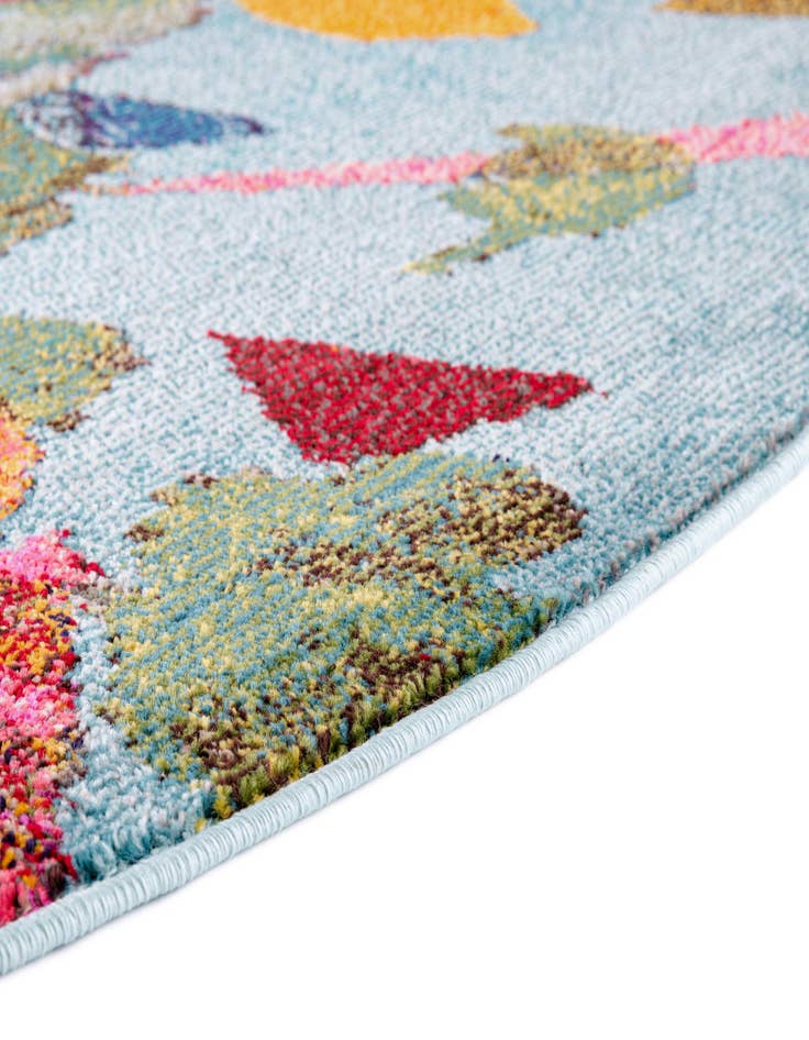 Detail image of  7' 10 x 10'  Washable Vivid Oval Rug
