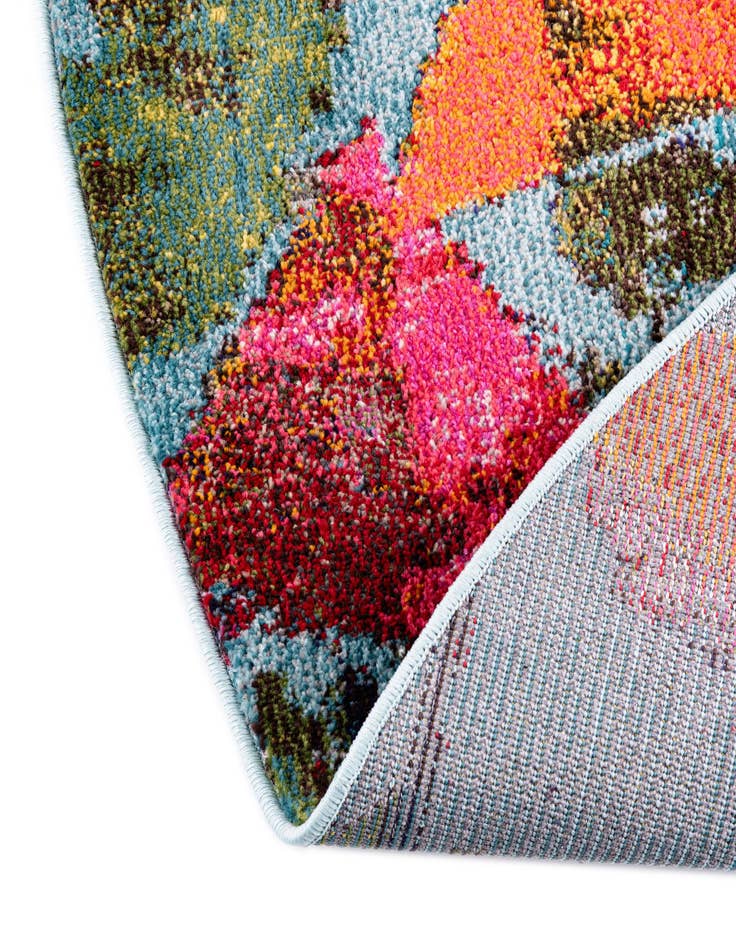 Detail image of  7' 10 x 10'  Washable Vivid Oval Rug