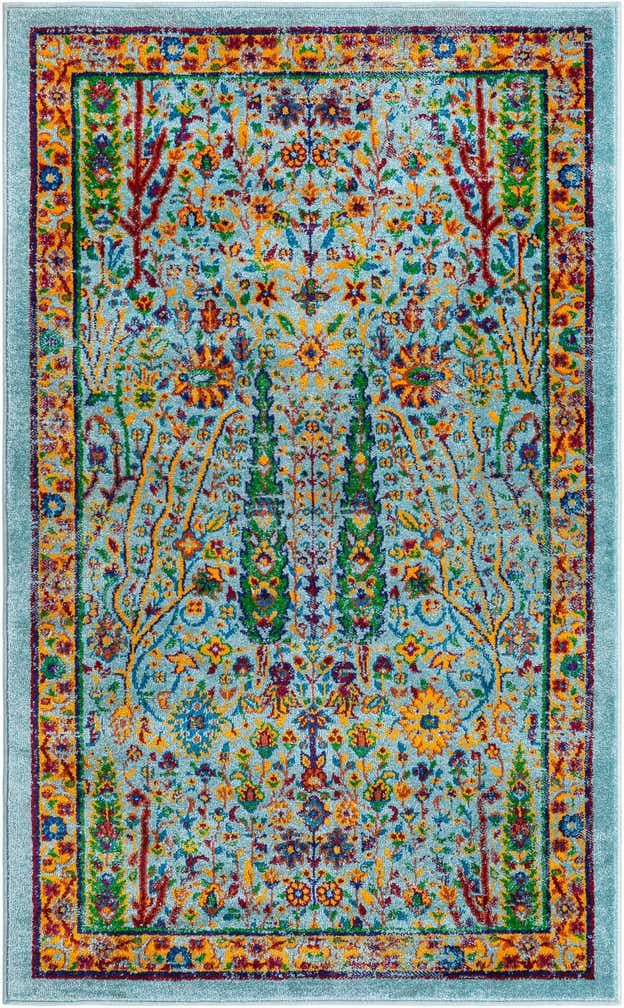 Aqua 3' 3 x 5' 3 Calypso Rug | Rugs.com