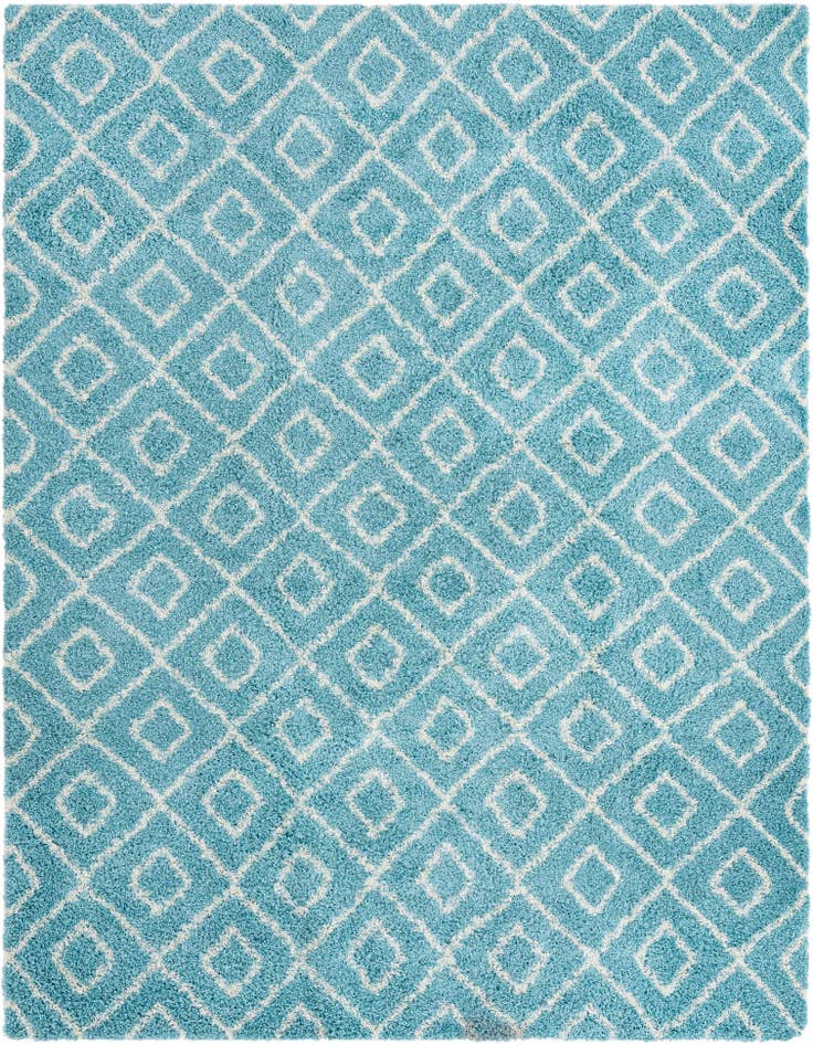 Detail image of  10' x 13' Lattice Shag Rug