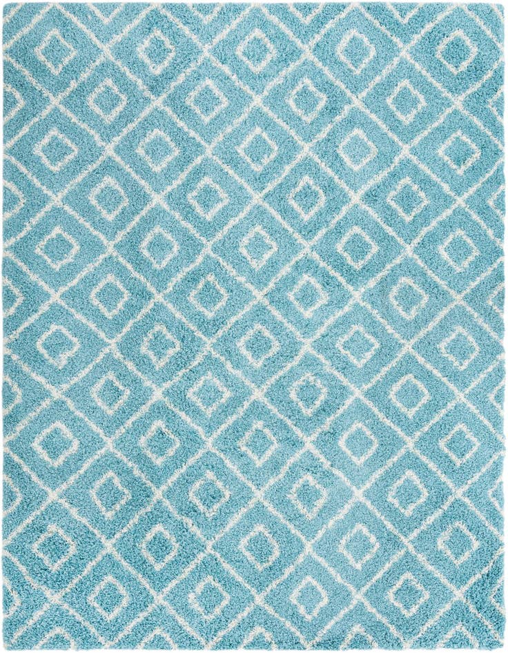 Detail image of  9' x 12' Lattice Shag Rug
