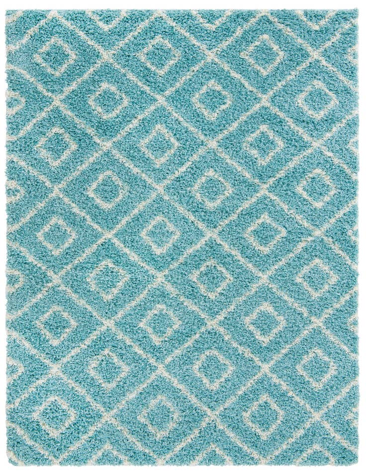 Detail image of  6' x 9' Lattice Shag Rug
