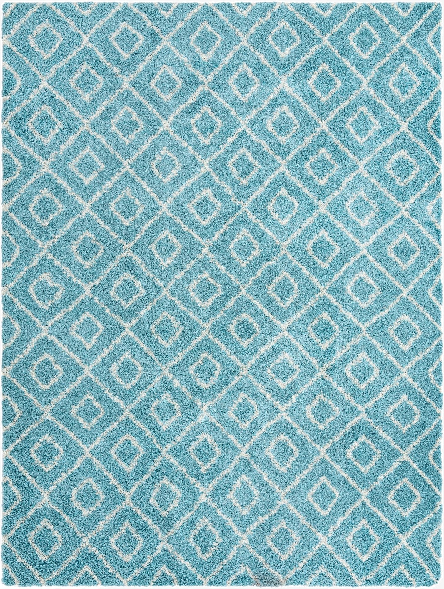  10' x 13' Lattice Shag Rug