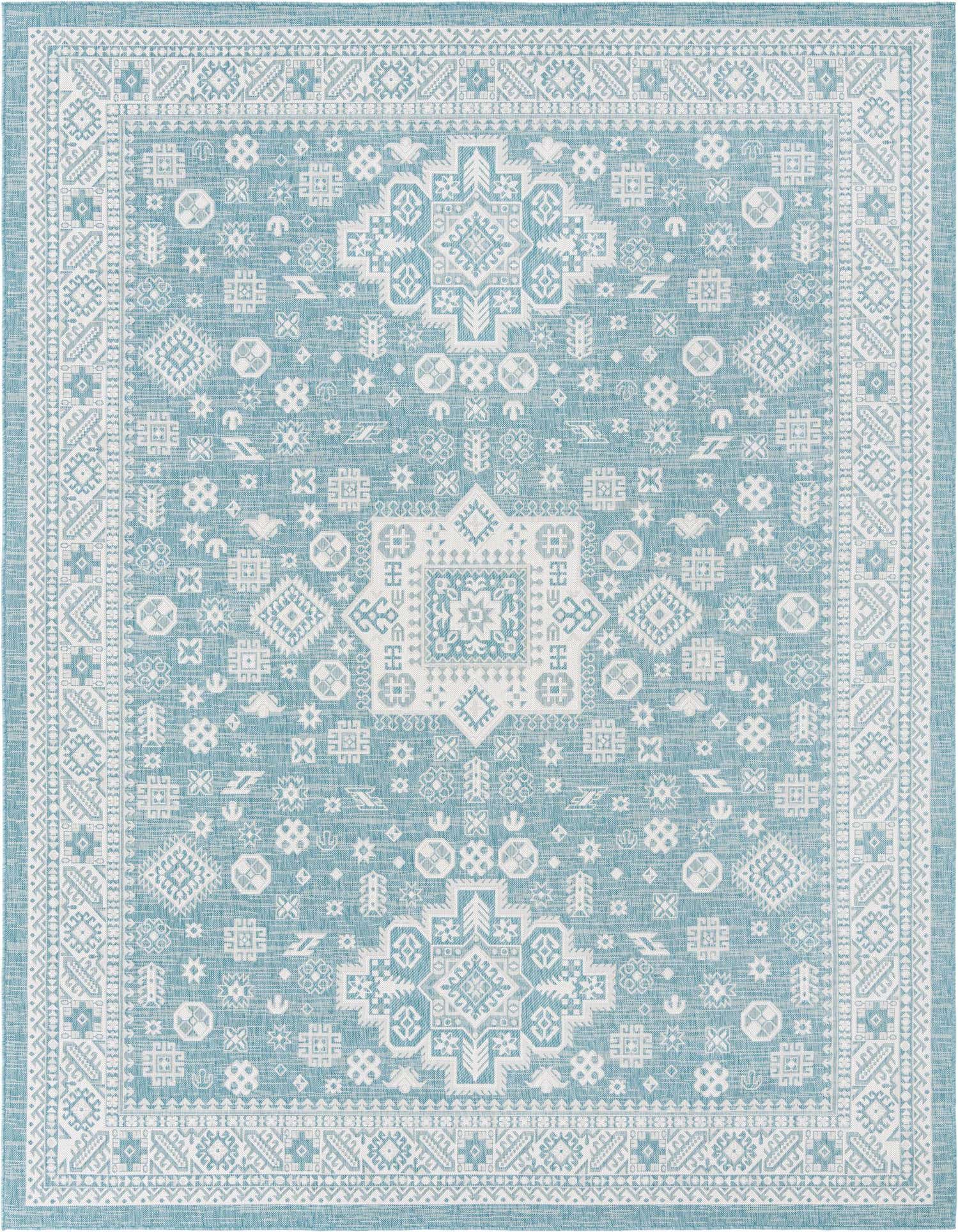 Primary image  10' x 13'  Washable Aztec Indoor / Outdoor Rug