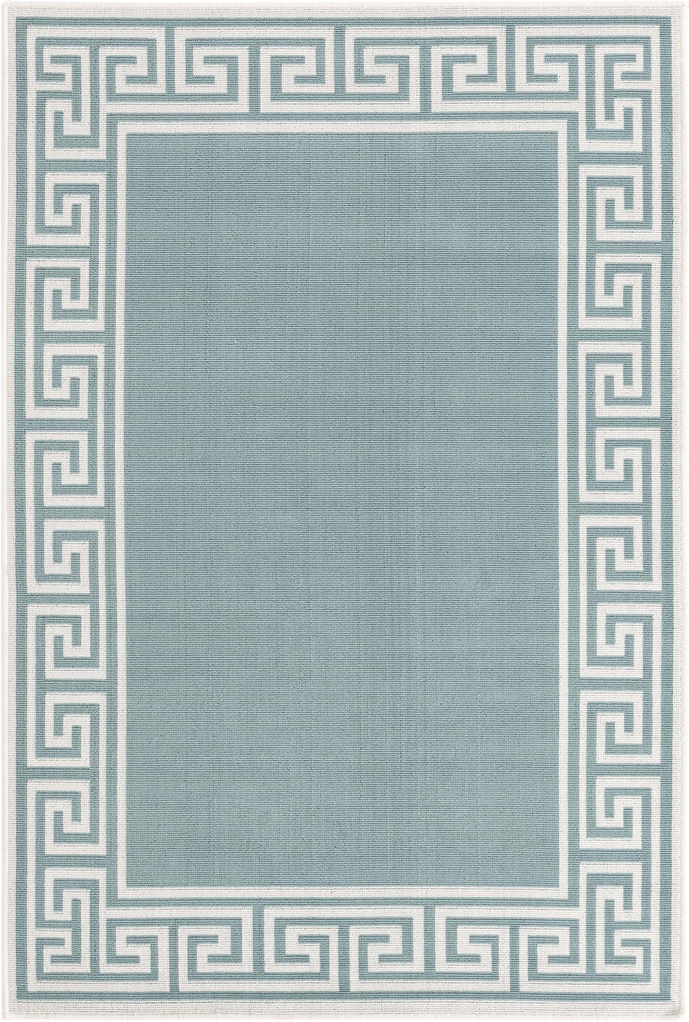 Aqua 4' x 6' Coastal Indoor / Outdoor Rug | Rugs.com